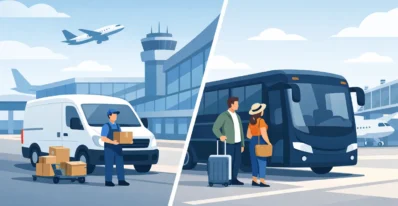Airport Delivery Versus Shuttle Pickup