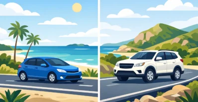 Compact Car vs SUV on Providenciales Roads
