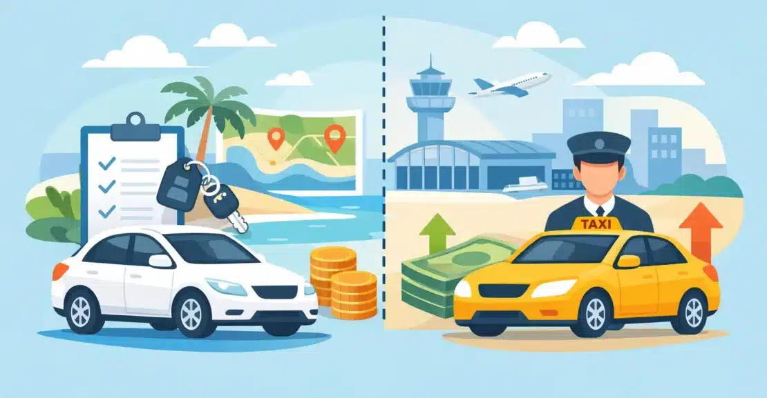Daily Rental Versus Taxi Costs in Providenciales